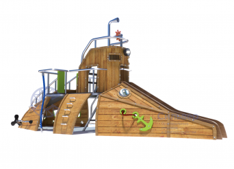 Игровой комплекс для детской площадки в виде подводной лодки Наутилус - 1